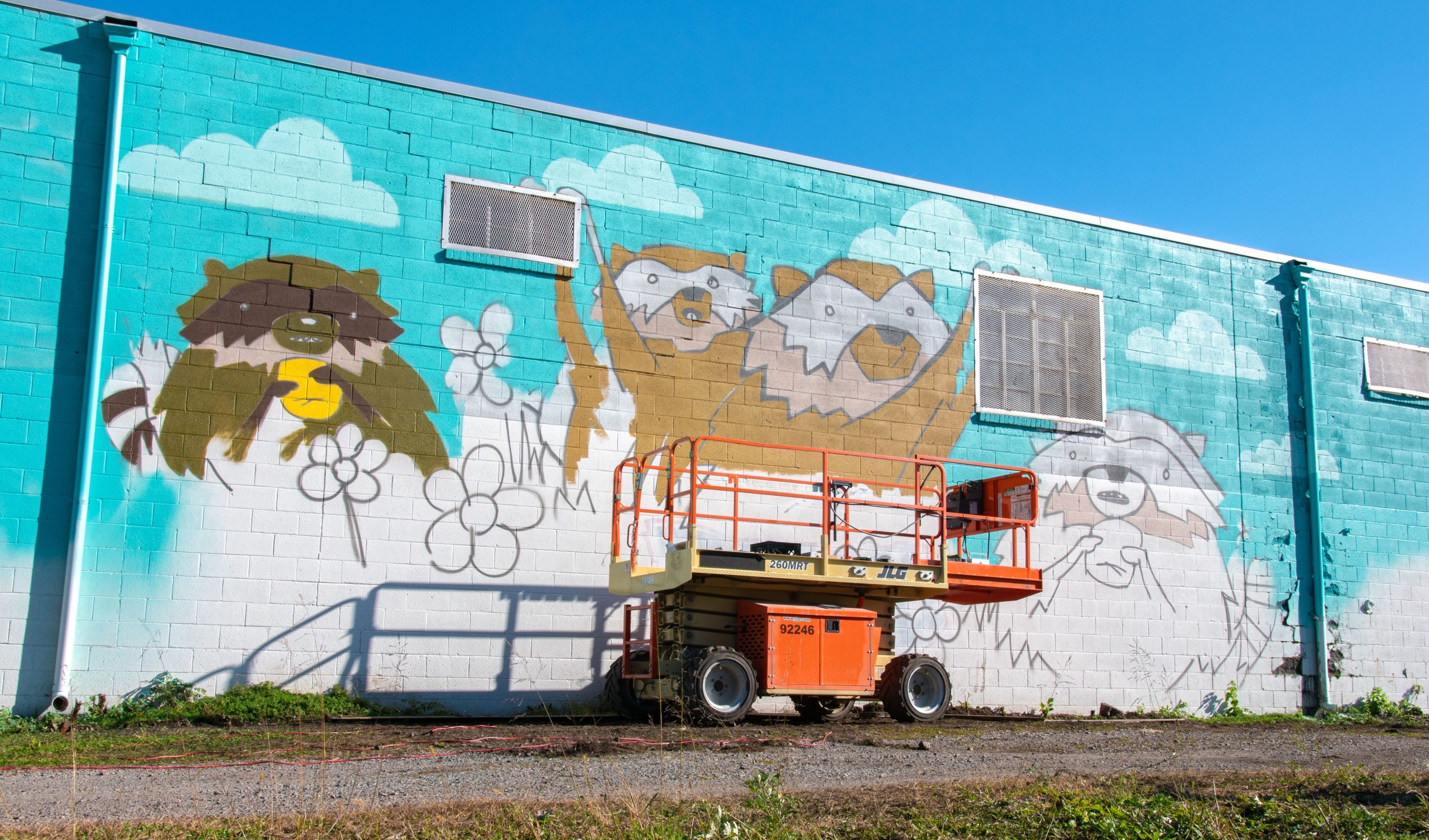 Mural Progress-1 - Wheeling Heritage