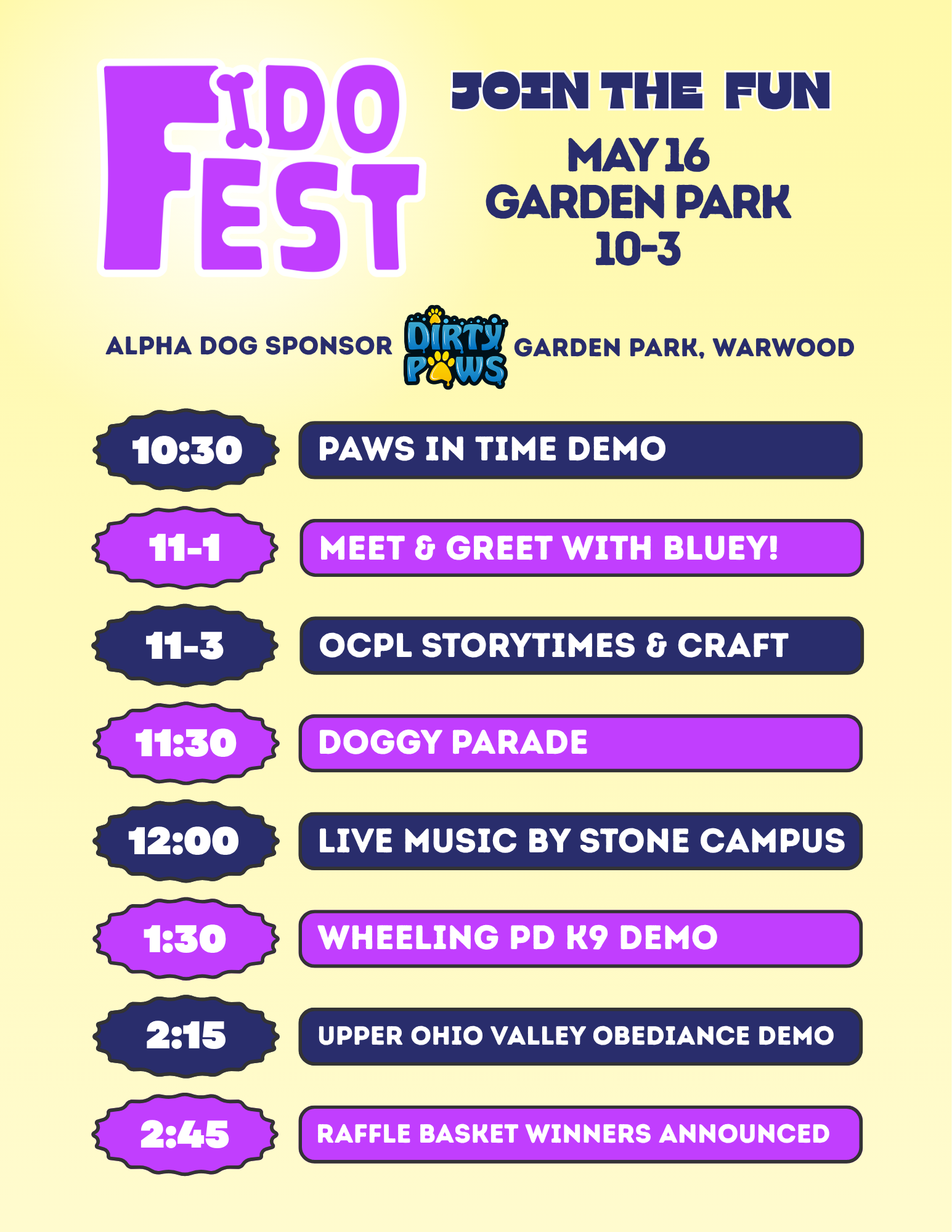 2026 FidoFest Schedule